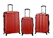 Rockland London Hardside Spinner Wheel Luggage, Red, 28-24-20-Inch