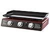 Royal-Gourmet-PD1301R-24-Inch-3-Burner-Portable-Table-Top-Gas-Grill-Griddle-25500-BTUs-Red