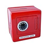 Metal Safe with Inserting Coins Hole (RED)