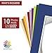 Mat Board Center, Pack of 10 11x14 Mixed Colors White Core Picture Mats for 8x10 Pictures