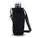 ASHOMO Water Bottle Holder for Walking, 50oz Water Bottle Carrier Pouch Bag with Adjustable Shoulder/Hand Strap 2 Pockets for Biking/Hiking/Travel/Camping, Black