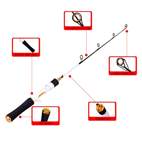 Carbon Fiber Fishing Rod Spinning Lure Rod Summer Outdoor Travel Sea Saltwater Pole (White -A) - Thumbnail 2