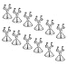 Alpine Harp Style Place Card Holder - Table Card Holder - Tabletop Menu Holder - Table Number Holder -Great for Restaurants, Weddings Banquets - Silver (24 Pack)