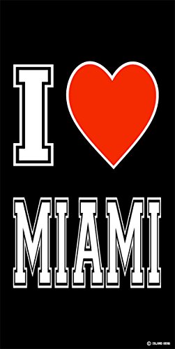 Island Gear I Love Miami 30x60 Cotton Velour Beach Towel