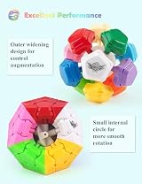 ROXENDA Dodecahedron Cube Speed Cube 12-Surface Stickerless Easy Turning view 3