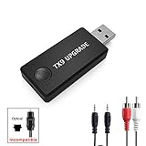 [Upgrade Version] Bluetooth Transmitter,LURICO 3.5mm Portable Stereo Audio Wireless Bluetooth Transmitter for TV, iPod, MP3/MP4, Headphones / Receivers, 2 Devices Pair Simultaneously