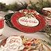 Damask Holiday Sentiment Oval Serving Tray