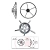 Marine-Stainless-Steel-13-12-Destroyer-Steering-Wheel-for-Boat-Five-Oceans
