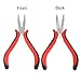 1 Set Hair Extension Tool Kit Plier Hook Pulling Needle 200Pc or so Micro Silicone Link Rings Beads for Professional Hair Styling Tools Accessory (Dark Brown)