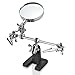 Helping 3rd Hand Magnifier Tool Soldering Iron Base Stand with Vise Clamp & 3X Magnifying Glass Precision Useful to Electrician Engineers Jewelers for Hobbies and Jewelry