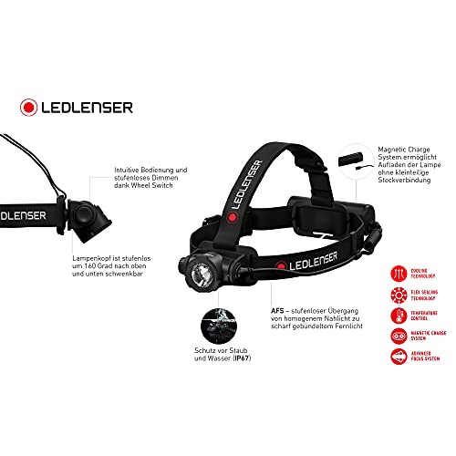 Ledlenser H7R Core LED-koplamp, 1000 lumen, oplaadbaar met lithiumbatterij, IP67 waterdicht, dimbaar, const. Licht, 250… - Image 8