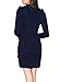 Miusol Women's Vintage Navy Style Long Sleeve Slim Business Pencil Dress Navy Blue Medium