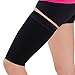 Thigh Compression Sleeve – Hamstring, Quadriceps, Groin Pull and Strains – Running, Basketball, Tennis, Soccer, Sports – Athletic Thigh Support (Single) (Black, L)