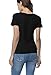 Women/Girls Sexy Deep V Neck Lace Up Short Sleeve Top Black Small