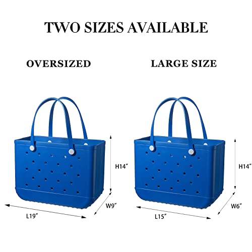 Rubber Beach Bags with Holes EVA Waterproof Sandproof Open Tote Bag