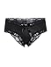 Hey HeyMay Cute Lace Sexy Underwear Women With Bow-Tie Ladies Crothchless Panties Bottom Sexy Thongs For Women Lingerie (S, Black)