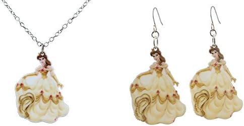 Fashion Jewelry ~ Girls Jewelry ~ Belle Acrylic (Plastic) Pendant Necklace and Earrings Set (KS45)
