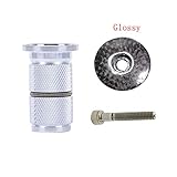 Happybuying88 3K Carbon Fiber Bicycle Stem Cap with Bike Fork Expander Fits 1-1/8″ Stems and Forks