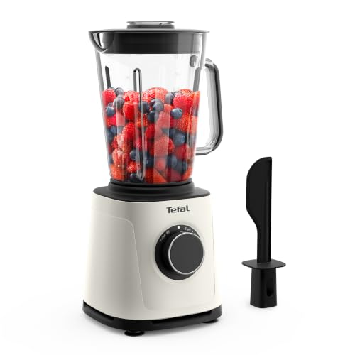 Tefal PerfectMix Essential Hochgeschwindigkeits-Standmixer, 1200 W | Powelix-Klingen-Technologie, 28.000 U/min, zu 58% aus recyceltem Kunststoff, 2 L 