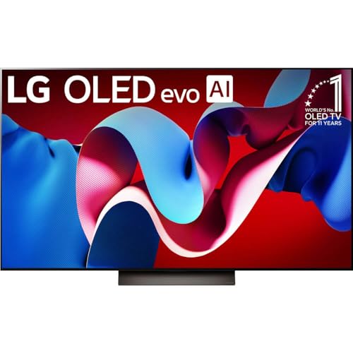 LG 65-Inch Class OLED evo C4 Series Smart TV 4K Processor Flat Screen with Magic Remote AI-Powered with Alexa Built-in (OLED65C4PUA, 2024), CRT2LGOLED65C4PUA (Renewed)