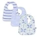 KicKee Pants Bib Set, Lilac Leopard, Girl Tropical Stripe & Aloe Butterfly