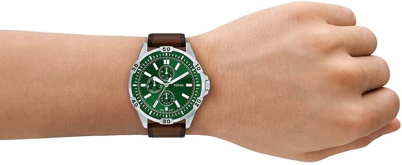 Garrett Orologio Uomo, Movimento Multifunzione al Quarzo con cinturino in acciaio inossidabile o pelle