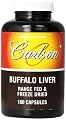 Carlson Labs Buffalo Liver, Range Fed and Freeze Dried, 180 Capsules (Pack of 3)