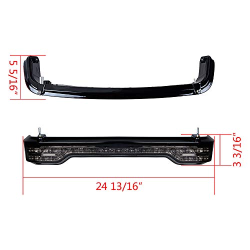 Compatible with Harley-Davidsons LED King Tour Pack Brake/Turn/Tail Lamp Kit (Smoke Lens)