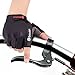 BOODUN Cycling Gloves with Shock-absorbing Foam Pad Breathable Half Finger Bicycle Riding Gloves Bike Gloves B-001, Simple Black, Large