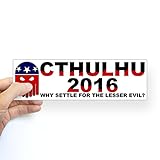 CafePress Sticker (Bumper) - Cthulhu 2016 (bumper) Bumper Sticker - White