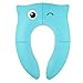 VICSOU Foldable Potty Training Seat, Baby Travel Toilet Seat Covers Liners with Carry Bag, Upgrade Non Slip Silicone Design for Babies, Toddlers and Kids On The Go (Blue)