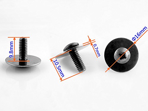 Goedrum 10PCS M4 x 10.5mm Drum Mounting Screws with Washers for Drum Lugs / DIY Drums