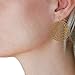 Humble Chic Vegan Leather Earrings for Women - Teardrop Leaf Dangle Statement Filigree Dangling Lightweight Boho Vintage-Style Drops