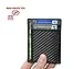 SERMAN BRANDS - RFID Blocking Leather Slim Wallet, Minimalist Front Pocket Wallets For Men Credit Card Holder Made From Genuine Carbon Fiber