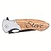 Palmetto Wood Shop - Engraved TF876 Pocket Knife - Personalized Gifts for Men, Custom Knife for Hunting, Camping, Everyday Carry - 3.25-inch 3Cr13 Stainless Steel Blade, 4.5-inch Pakkawood Handle