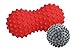 Laser Sports Spiked Peanut Roller & Hedgehog Foot Massager Ball Set - Ideal for Plantar Fasciitis, Concentrated Pressure, and Targeted Pain Relief