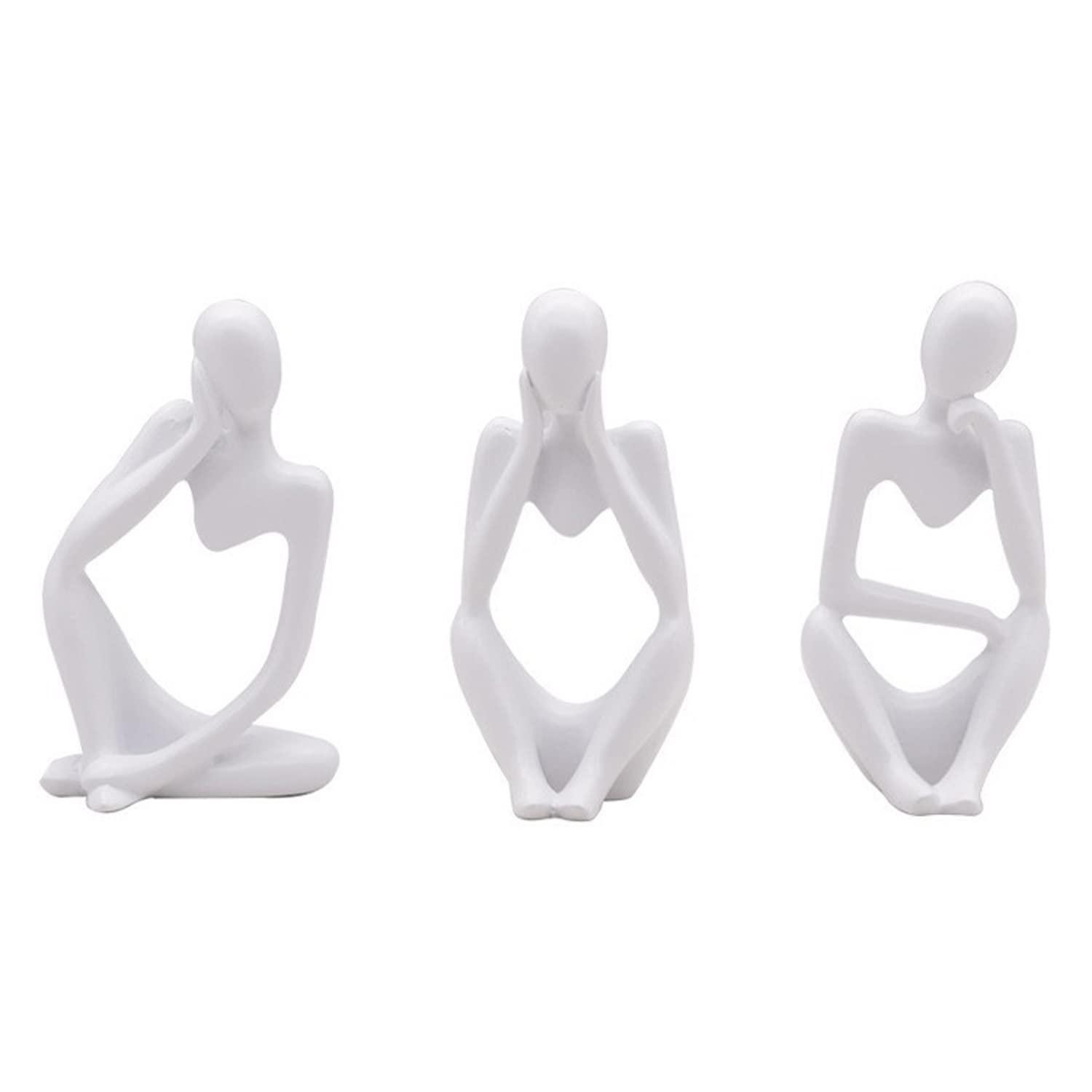 PIGPIGFLY Sculptures,Decorative Figures,Abstract Figure Statue,Decoration Living Room,Abstract Sculpture,Home Store Decoration,Modern Living Room Ornaments（White）