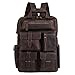 Full Grain Cowhide Leather Multi Pockets 16 Inch Laptop Backpack Travel Bag with YKK Zippers