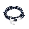 VIRGINSTONE-Silver-Anchor-Bracelets-on-Colorful-Nylon-Ropes VIRGINSTONE-Silver-Anchor-Bracelets-on-Colorful-Nylon-Ropes