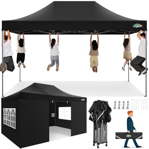 COBIZI Pavillon 3x4,5 Wasserdicht Stabil Winterfest, Pop Up Faltpavillon