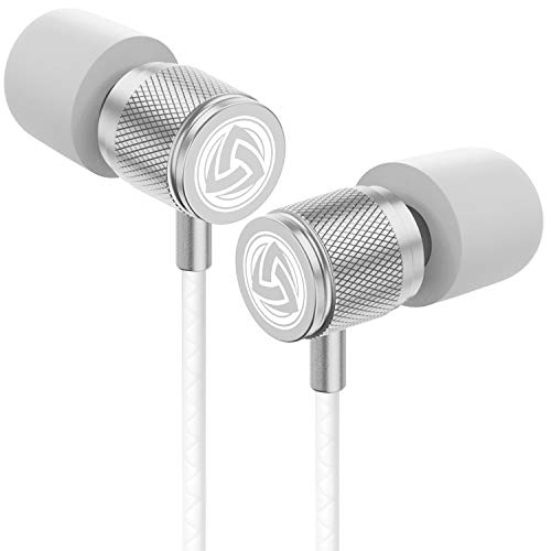 LUDOS Ultra Kopfhörer - In Ear Kopfhörer Kabel, Headphones mit Mikrofon, Kristallklarer Klang, Ausgewogene Höhen und Tiefen, Neuer Memory Foam, Langlebiges Kabel, Bässe, Lautstärkeregelung
