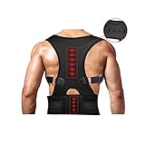 Magnetic Therapy Posture Support Back Brace -FDA Approved Medical Grade Adjustable Posture Corrector Brace Shoulder Back Support Belt- Relieves Neck, Back and Spine Pain (XXL)
