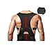 Magnetic Back Support for Posture Corrector with 10 Magnets and Adjustable Straps and Breathable Mesh Panels (Black, M)