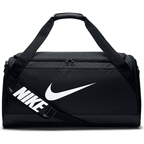 Nike brasilia (medium) training duffel bag black/white size mediu…