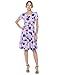 ZAFUL Women Short Sleeve V Neck Collect High Waist Knee Length Floral A-Line Dress