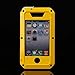 iPhone 4S Case,LISANA Gorilla Glass Luxury Aluminum Alloy Protective Metal Extreme Shockproof Military Bumper Heavy Duty Cover Shell Case Skin Protector for Apple iPhone 4/4S (Yellow)