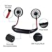 OKA Portable Fan USB Rechargeable Neckband Mini Fan Hands-Free Neckband Personal Fan , Headphone Design Wearable Portable 360 Degree Free Rotation for Summer Gift (3 Speeds, 4-12Working Hours) (Black)