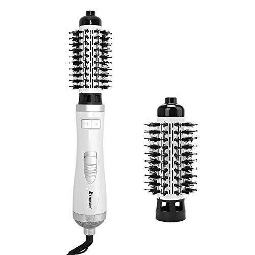 Professional Ionic Hot Air Brush, 3-in-1 One-Step Hair Dryer and Volumizer 900-Watts Lightweight Styling Brush for Hair Drying, Styling, Curling, Straightening, 1 1/4 Inch