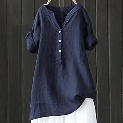iQKA Women Plus Size Shirts, Ladies Short Sleeve