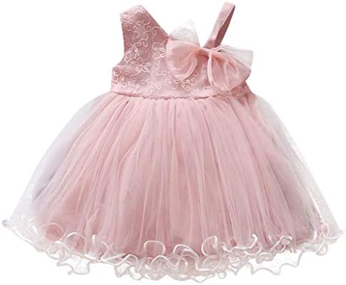 Infant Toddler Sundress Lace Back Flower Girl Dress Sleeveless Tulle Tutu Party Dress